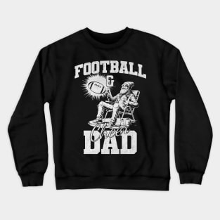 Father's Day Cheerful Football Dad Vintage Chair & Ball Crewneck Sweatshirt